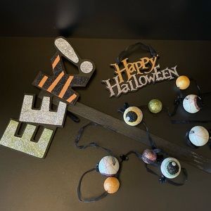 Matching Glitter Halloween Decor Bundle